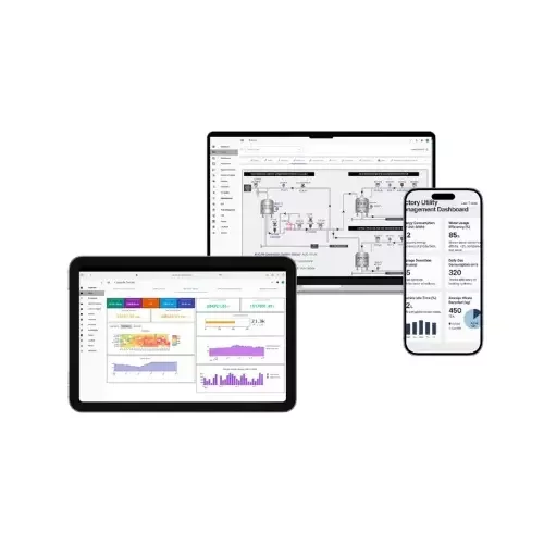 Industrial IoT platform connecting assets, monitoring data, and enabling real-time analytics and visualization.