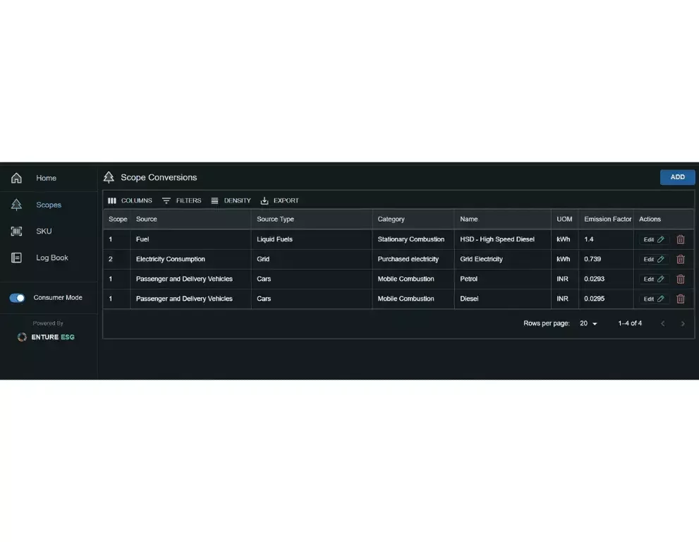 Carbon management platform tracking Scope 1, 2, and 3 emissions with KPI reporting and compliance support for sustainability.